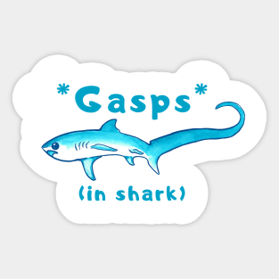 Surprised Thresher Shark Gasps Sticker